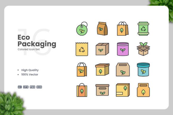 Eco Packaging Icons & Graphics for Crafters
