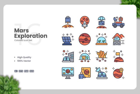 Mars Exploration Graphics & Icons for Branding