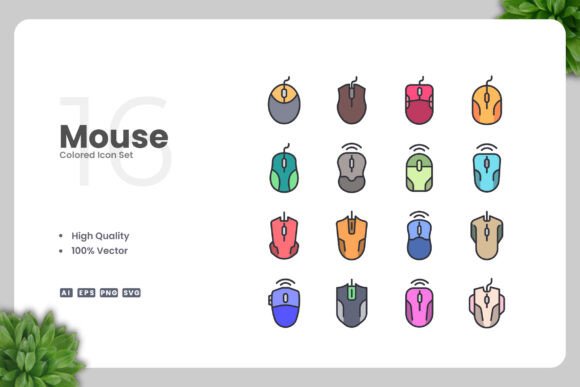 Mouse Colored Icons: Essential Graphics for Modern Branding