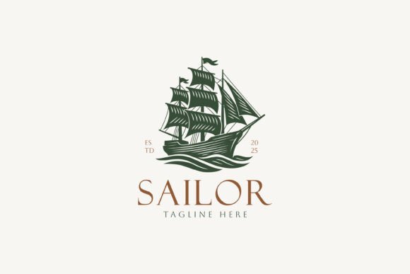 Nautical Logo Shipping Sailboat Ocean Review