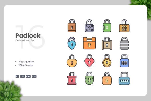 Padlock Colored Icons: A Designer's Review for Embroidery
