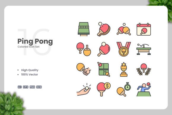 Ping Pong Colored Icons: Vibrant Graphics for Modern Blogs