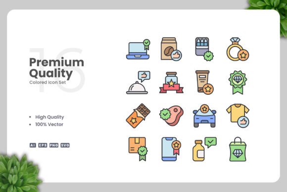 Premium Quality Colored Icons: Graphics for Modern Brands
