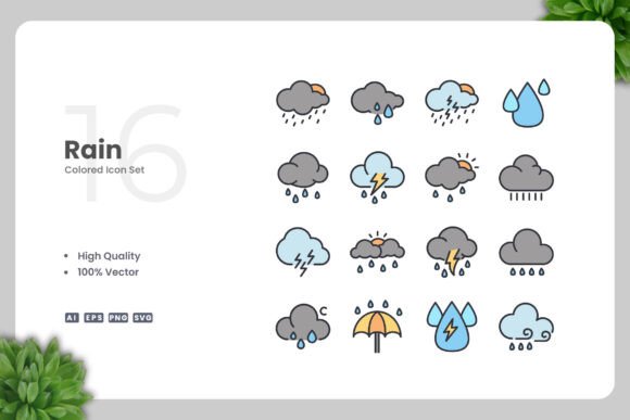 Rain Colored Icons: Graphics for Local Branding