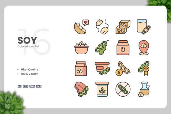 Soy Colored Icons: Modern Graphics for Web and Editorial