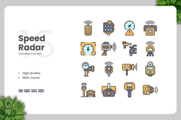 Speed Radar Colored Icons: A Designer's Embroidery Review